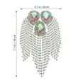 thumbnail image 3 of Miangastore Alloy and Crystal Decorative Tassel Applique Patch for Clothing Silver Color, 3 of 8