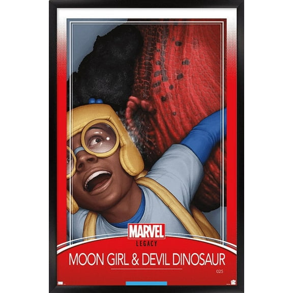 Marvel Moon Girl & Devil Dinosaur - Legacy Wall Poster, 22.375" x 34" Framed