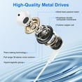 thumbnail image 4 of USB C Headphones Wired,2Pack Type C Wired Earphones USBC Wired Earbuds Noise Cancelling Ear Buds w/ Mic Microphone Remote Control Type C Headphone Compatible with Samsung Android iPad, 4 of 7