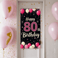 thumbnail image 4 of Glittery 80th Birthday Banner with Balloons Stars and Fireworks Background Party Decoration Photography Prop Birthday Party Supplies Backdrop for Celebrations, 4 of 6