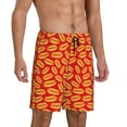 thumbnail image 2 of Vsdgher A Big Hot Dog Print Men's Pajama Shorts Lounge Bottoms Sleep Shorts Elastic Waist Lightweight PJ Shorts with Pockets-X-Large, 2 of 6