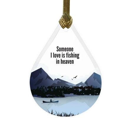 Someone I Love Is Fishing In Heaven Memorial Round Disc Ornament