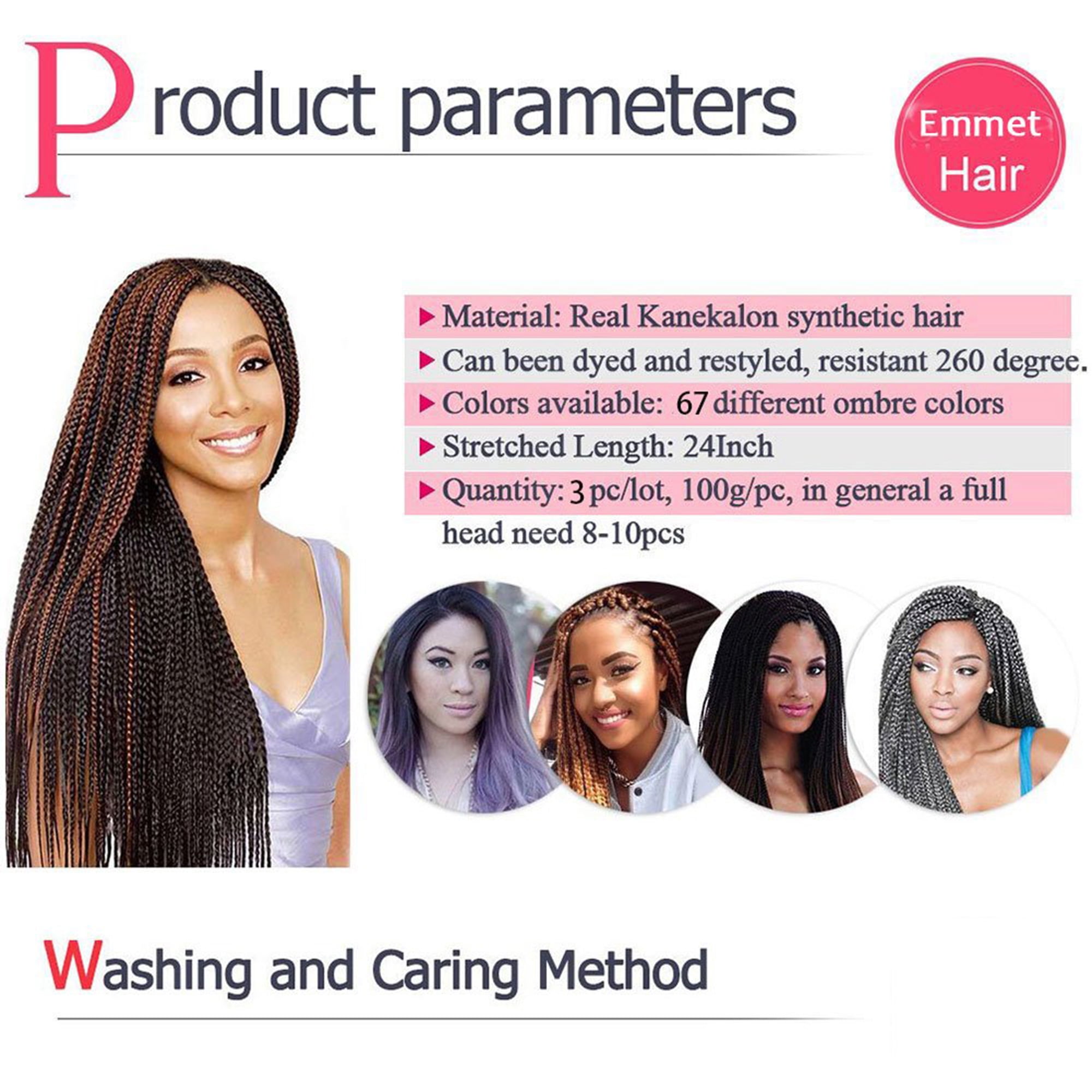 Nk Beauty Jumbo Braiding Synthetic Hair 100g Pc 24 Long Kanekalon