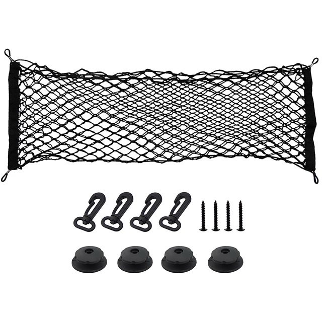 Birdeem Car Rear Cargo Net Elastic Storage Organizer Net Trunk Cargo Storage Net Universal for Car Vehicle Suv