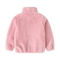 thumbnail image 4 of Efsteb Jackets for Girls Kids Fall Winter Coat Zip Up Fleece Jacket with Pockets Stand-Up Collar Warm Fleece Jackets Outwear (Pink,3 Years), 4 of 9