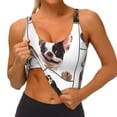 thumbnail image 3 of Salouo Pedigree dogs collage Print Sports Bras for Women,Womens Round Neck Sports Bra Workout Crop Tank Tops Padded with Built in Shelf Yoga Bra-, 3 of 8