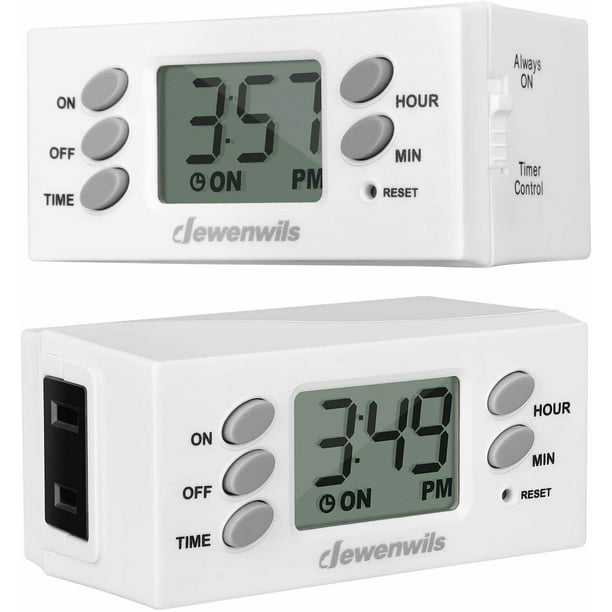 DEWENWILS Indoor Plug in Outlet Timer Digital Programmable Lamp Timer