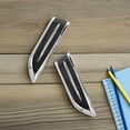 thumbnail image 4 of WEUVEB 2Pcs Car Hood Trim Chrome Plated Blade Like Abs Vehicle Modification Accessories, 4 of 7