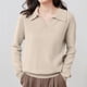 thumbnail image 4 of AUNVITO Women's V-Neck Slim Fit Long Sleeve Knit Sweater with Lightweight Comfort, 4 of 9