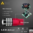 thumbnail image 6 of Alla Lighting T20 7440 7443 LED Strobe Flashing Brake Lights Bulbs 2835-SMD 7443 LED Stop Tail Lights Replacement for Cars, Trucks, Pure Red (Set of 2) Fits select: 2014-2018 CHEVROLET SILVERADO, 6 of 9
