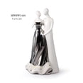 thumbnail image 1 of Amazing Rugs MWSW1440 Matrimony Porcelain Figurine in Polished Gunmetal & White Finish, 1 of 1