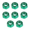 thumbnail image 1 of 8 Pcs Écrous de Pivot de Planche à Roulettes Vis d'Essieu de Camion Écrous Matériel Longboard Vert, 1 of 7