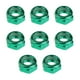 thumbnail image 1 of 8 tuercas de eje resistentes de repuesto para patineta y longboard. Verde, 1 of 7