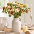 thumbnail image 4 of Ceramic Flower Vase Home Decor - 9.7 inch Large White Rustic Table Flowers Vases Living Room Bedroom Plant Decoration Farmhouse Vintage for Kitchen Shelf Office Coffee Dining Desk House Women, 4 of 16