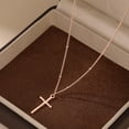 thumbnail image 2 of 925 Sterling Silver Cross Choker Necklace for Women Teens Simple Cross Pendant Necklace Chain Minimalist, 2 of 9