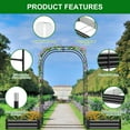 thumbnail image 4 of FICISOG Galvanized Raised Garden Bed with 87" H Arch Trellis and Netting, 3 in 1 Outdoor Metal Planter Garden Box for Gardening Climbing Plants Flowers Vegetables Vines, Black, 4 of 7