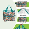 thumbnail image 4 of Bright Flowers Garden Tools Bag, Water-proof Oxford Garden Tote Home Organizer Gardening Tool Bag Kit Holder with 8 Pockets for Indoor and Outdoor Gardening(Tools Not Included), 4 of 6