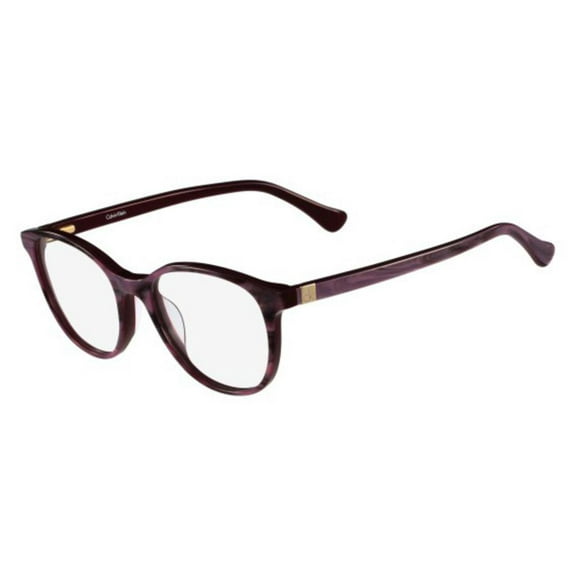 Calvin Klein CK-5884-480 Striped Violet Round Women's Plastic Eyeglasses