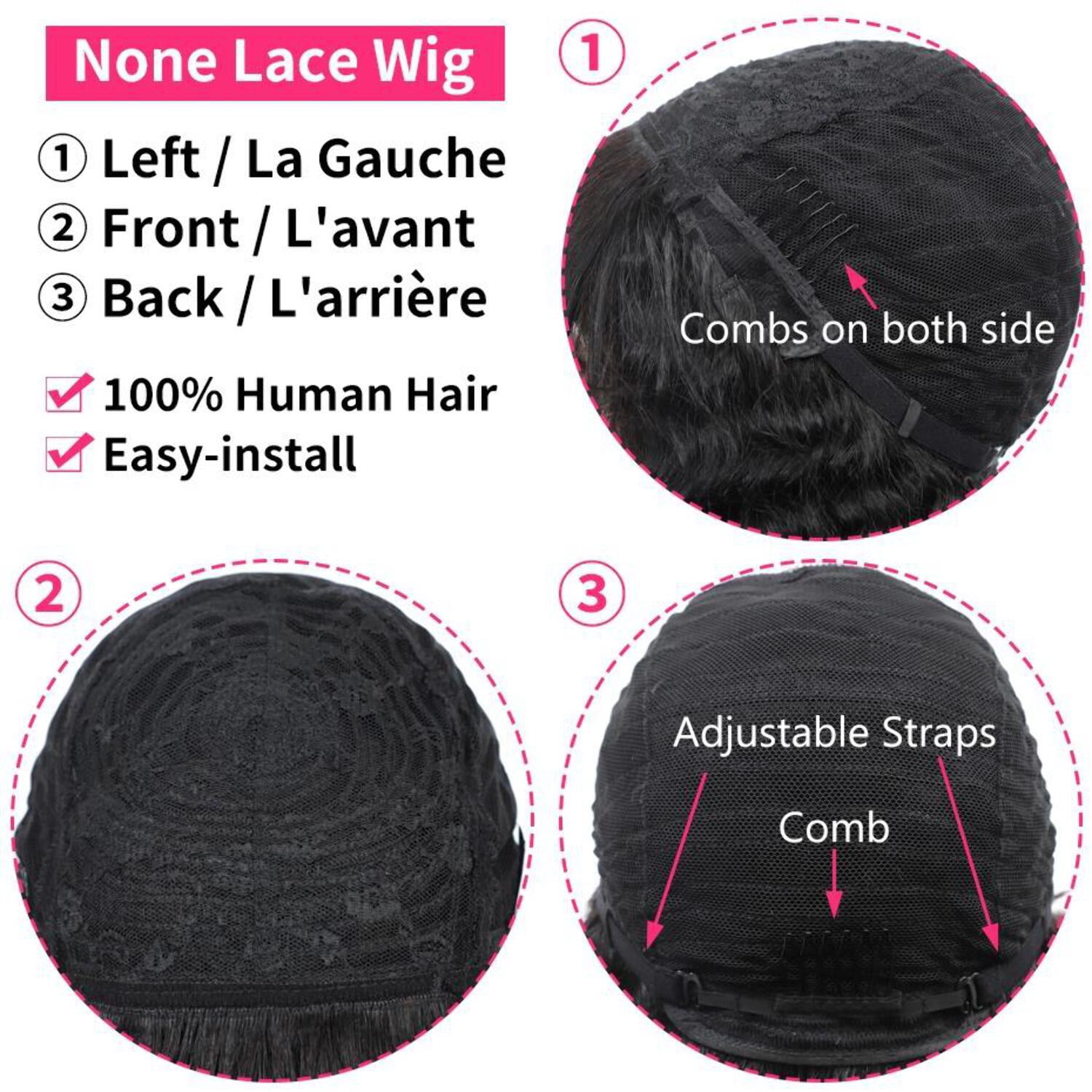 Short Bob Body Wave Human Hair Wigs with Bang