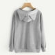 thumbnail image 3 of Sonducket Camisa con capucha de mujer con estampado de gato de dibujos animados de corte holgado Sudadera con capucha de manga larga con cuello de Prendas para la parte del cuerpo gris claro S Sonducket FS9881-16, 3 of 5