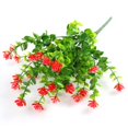 thumbnail image 4 of 2 piezas de flores artificiales de eucalipto, ramo de plantas verdes, flores de eucalipto falsas resistentes a los rayos UV (rojo) BR Rojo Verde, 4 of 5