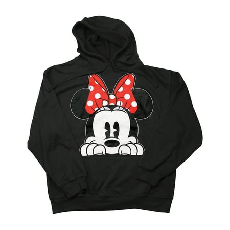 Minnie Mouse Peeking Through Pouch Hoodie, Officially Licensed