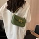 thumbnail image 3 of Bolso bandolera de piel sintética adecuado para citas diarias, pequeño bolso cuadrado verde, 3 of 5