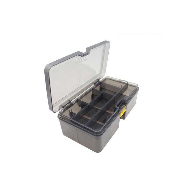 Toystoory Caja de aparejos de pesca Cajas de almacenamiento con tapa de hebilla única Translúcido Resistencia a caídas Accesorio de Pescar