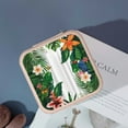 thumbnail image 4 of Autua Tropical Flowers Birds Jewelry Box Storage Organizer for Necklace Ring Earring, Compact Travel Size, Mother's Day Gifts Pink, 4 of 5