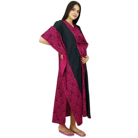 

Bimba Nursing Mothers Cotton Kaftan Delivery Designer Maxi Caftan Night Gown