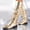 Gold, variant on Fall Winter Tall Boots for Women, Gogo Knee High Boots, Low Block Heel Boots Ladies Party Dance Shoes