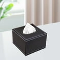thumbnail image 5 of Anhility Tissue Box Cover, Rectangle Decorative PU Leather Tissue Box Holder Modern Tissue Case Facial Paper Organizer Dispenser for Bathroom, Vanity Countertop, Night Stands, 4.53x4.53x3.15in, 5 of 6