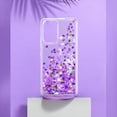 thumbnail image 5 of TJS for Samsung Galaxy A53 5G Phone Case, Bling Glitter Sparkle Liquid Infused Moving Quicksand Floating Waterfall Cover (Purple), 5 of 5
