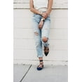 thumbnail image 2 of Ashley Cole Abigail Violetta Blue Pointed Toe Tie Up Lasercut Lace-Up Flat Shoes (Blue, 8.5), 2 of 2