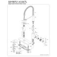 thumbnail image 4 of Gourmetier GSY8878CTL Continental Single-Handle Deck-Mount Pre-Rinse Kitchen Faucet, Brushed Nickel, 4 of 6