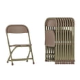 thumbnail image 1 of 10 Pk. Kids Brown Plastic Folding Chair, 1 of 9