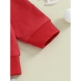 thumbnail image 6 of vera natura Baby 2Pcs Christmas Outfits Long Sleeve Santa Letter Print Pullover and Pants Set Toddler Clothes, 6 of 9