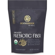 (2 pack) Sunwarrior Organic Prebiotic Fiber Supplement | Vegan Fiber Supplement Plant-Powered Gut Health Booster with Pure Ingredients for Digestive Harmony | 8oz
