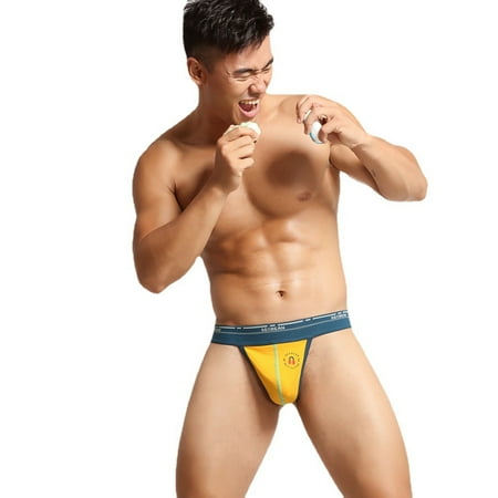 

3 Packs Men s Thong Cotton Underwear Colorful Briefs