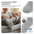 thumbnail image 6 of Kodal Copper-Infused Wide Cuff Socks for Swollen Feet & Neuropathy 3 Pair Non-Binding Diabetic Socks with Cushion, Men Women, Grey, 6 of 9