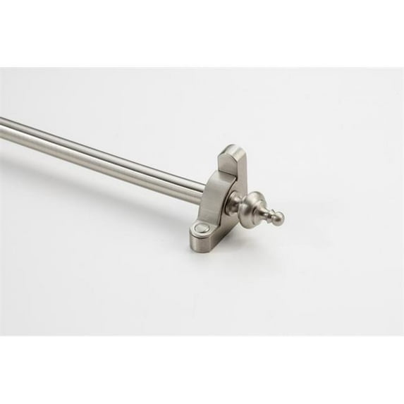 Zoroufy 01405-03456 72 in. Heritage Smooth Tubular Stair Rod Set Regular Brackets Urn Finial in Satin Nickel