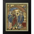 thumbnail image 2 of Unknown 12th Century English Illuminator 12x14 Black Modern Framed Museum Art Print Titled - Joachim and Saint Anne before the High Priest, 2 of 5