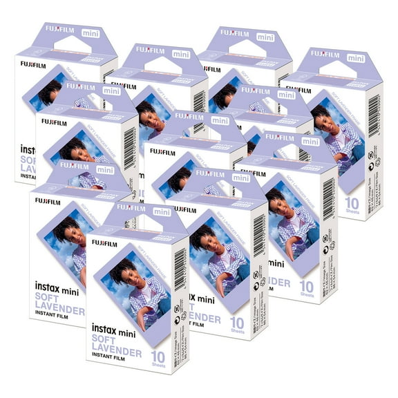 Fujifilm INSTAX MINI Soft Lavender Instant Print Film for INSTAX PAL and Mini Cameras (10-Pack) Bundle