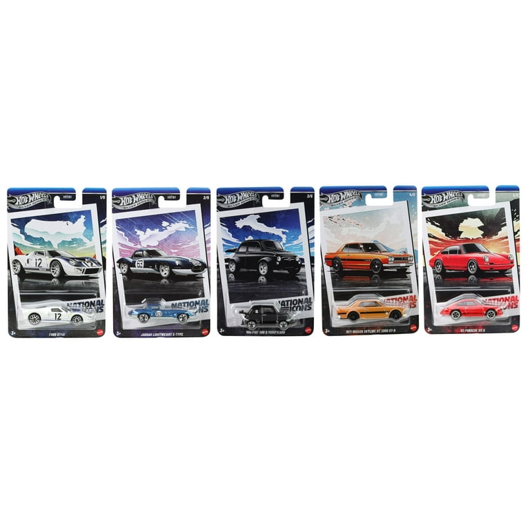 Hot Wheels National Icons Collection, Silver Series, Set of 5 Die