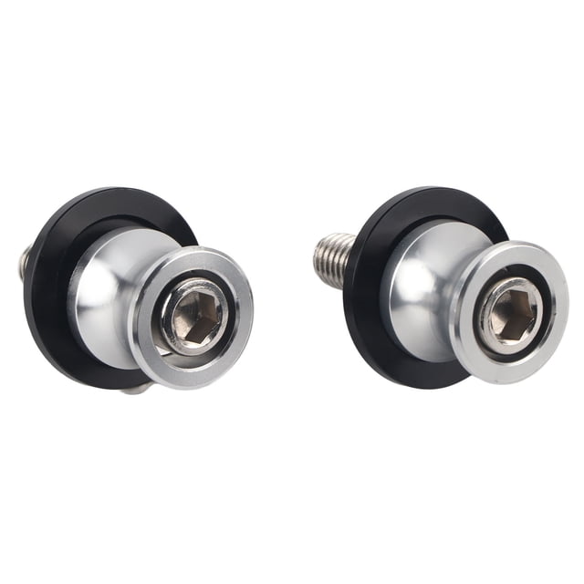 Swing Arm Spool Sliders Stand Swingarm Bobbins Cnc Sliders Stand Cnc Swing Arm Spool 10mm Motorcycle CNC Rear Stand Swing Arm Spool Sliders Stand Swingarm Bobbins Silver