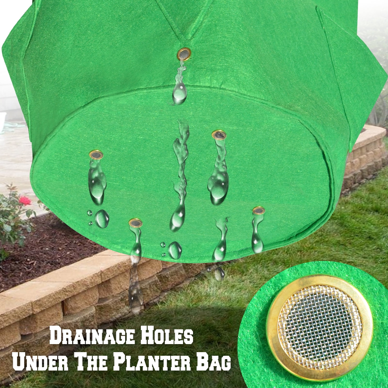 Strong Camel Planter Bag Felt Fabric Garden Planting Bag Grow Strawberry and Herb Plant Tub 3 Pack