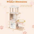 thumbnail image 2 of Zephypaws 47" Wooden Cat Tree Houses for Indoor Cats ,Multi-Level Cat Tower Wood Cat Condo for Adult Cats Furniture, 2 of 8