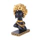 thumbnail image 5 of Estatua de mujer africana, escultura femenina, adorno tribal para estantería. Estilo C, 5 of 9