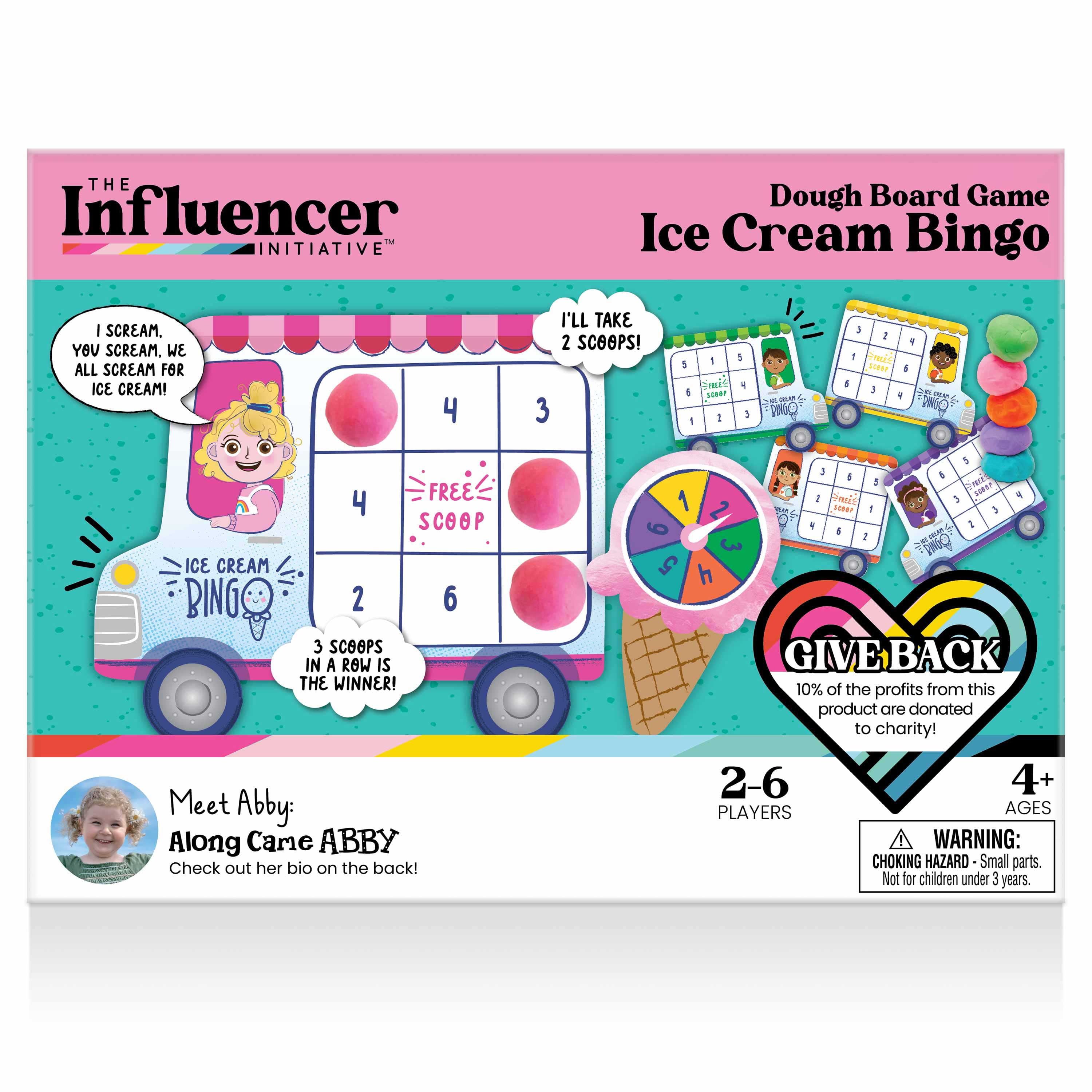 Along Came Abby Influencer Initiative Ice Cream Bingo, Dough Board
