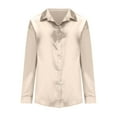 thumbnail image 3 of FAIWAD Womens Button Down Shirts Long Sleeve Dress Shirts Flowy Collared Work Office Business Blouses Chiffon Tops, 3 of 8